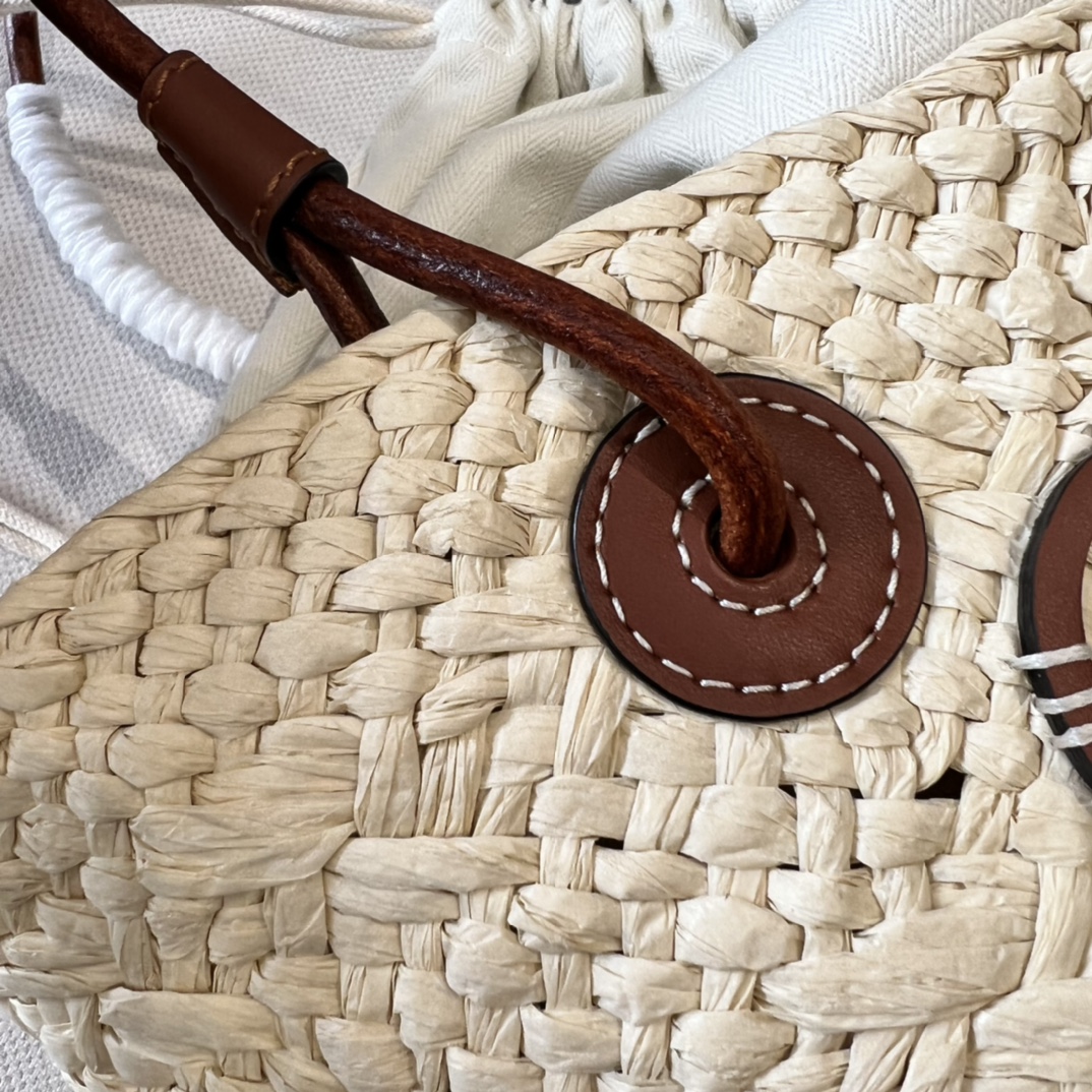 L0ew* Small Anagram Basket Bag Beige/Brown For Women 15in / 38cm A223P65X01