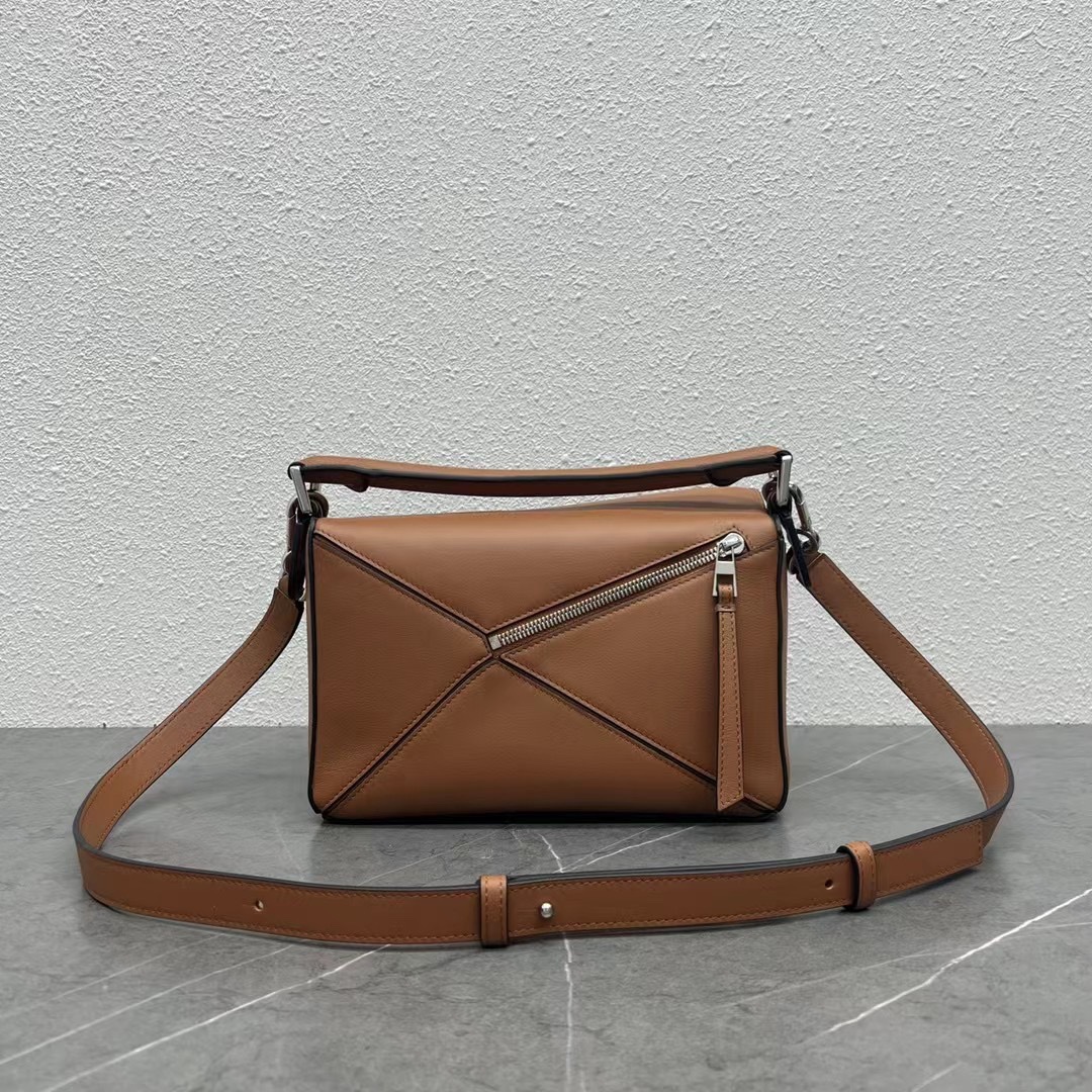 L0ew* Small Puzzle Bag Pink/Grey/Brown/Blue For Women 9.4in / 24cm