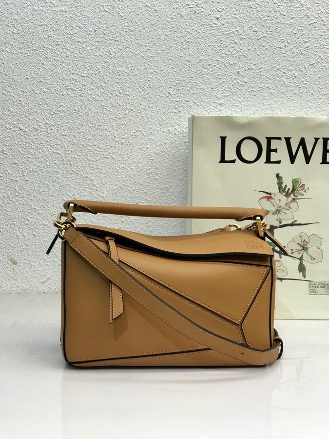 L0ew* Small Puzzle Bag Brown For Women 9.4in / 24cm