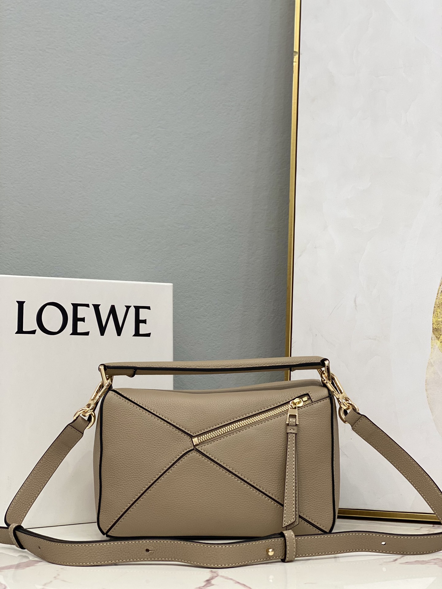 L0ew* Small Puzzle Bag Caramel For Women 9.4in / 24cm