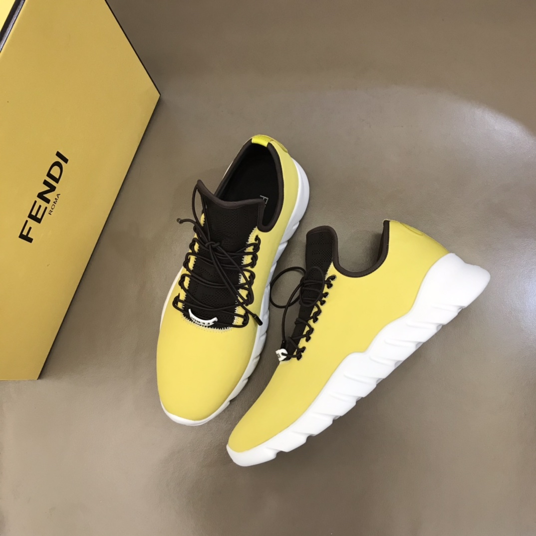 F**di FD Faster Trainers Yellow For Men