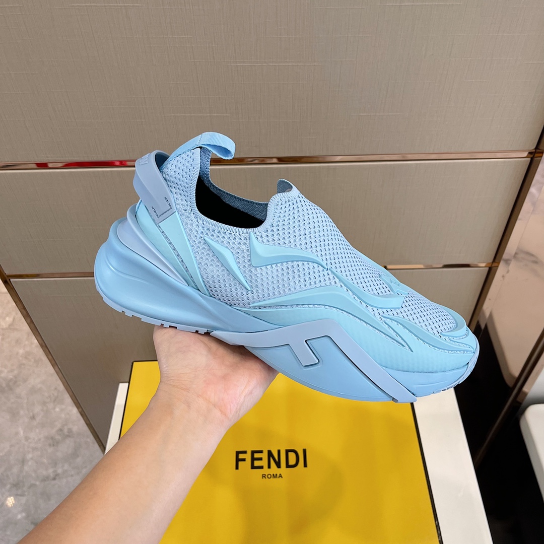 F**di FD Flow Running Sneakers Blue For Men