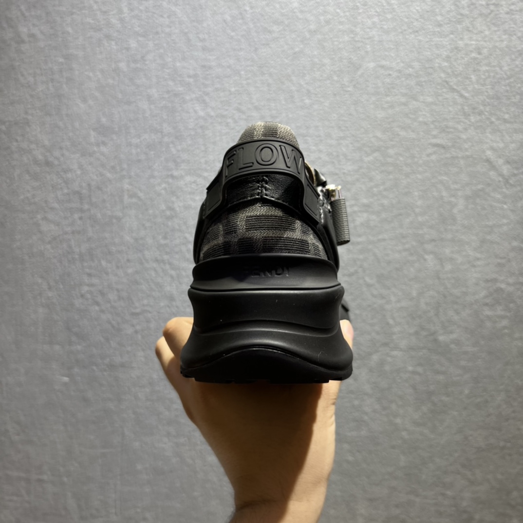 F**di FD Flow Sneakers Black For Men 7E1392AJZHF1DV5