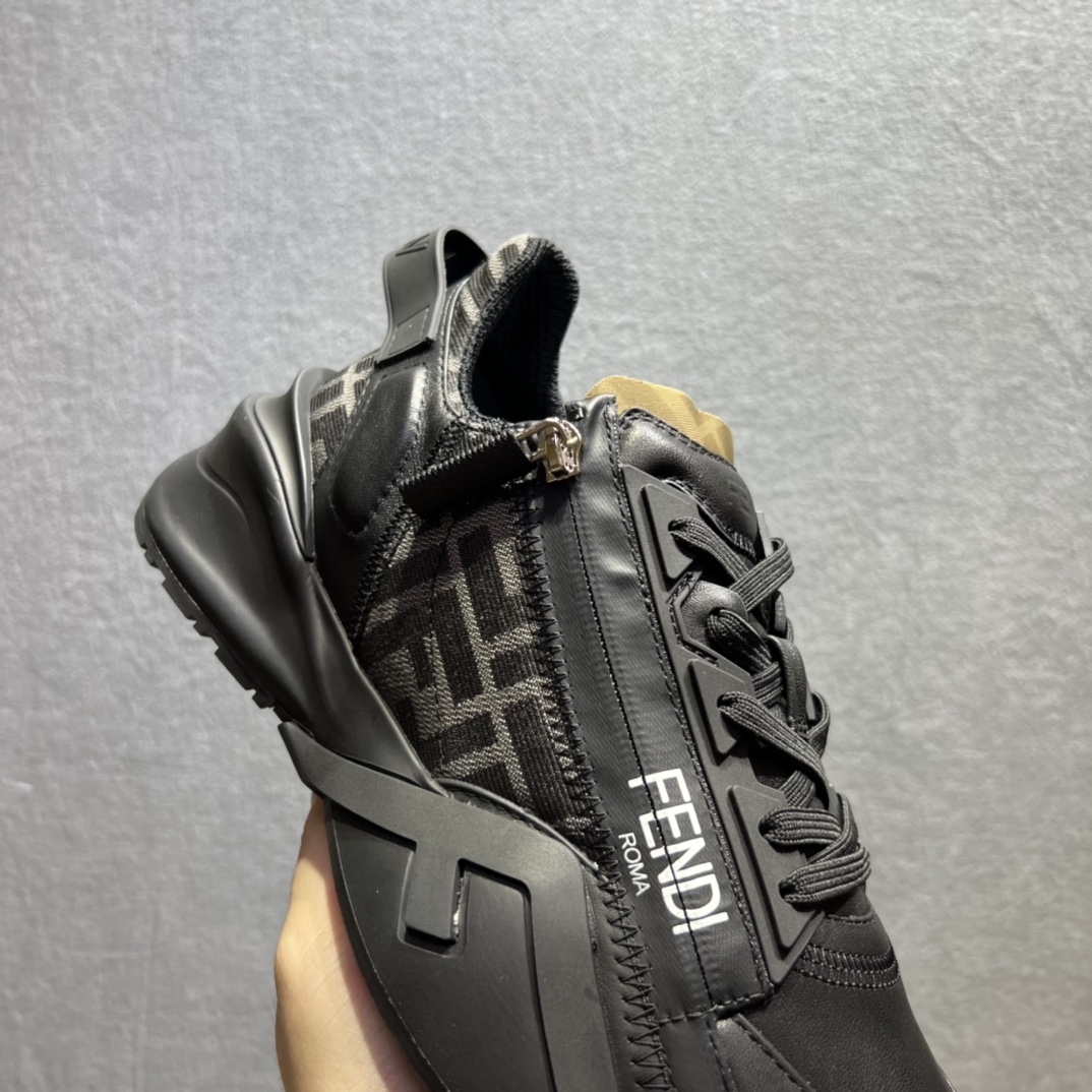 F**di FD Flow Sneakers Black For Men 7E1392AJZHF1DV5