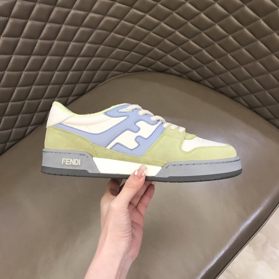 F**di FD Match Low Tops Sneakers Light Green For Men