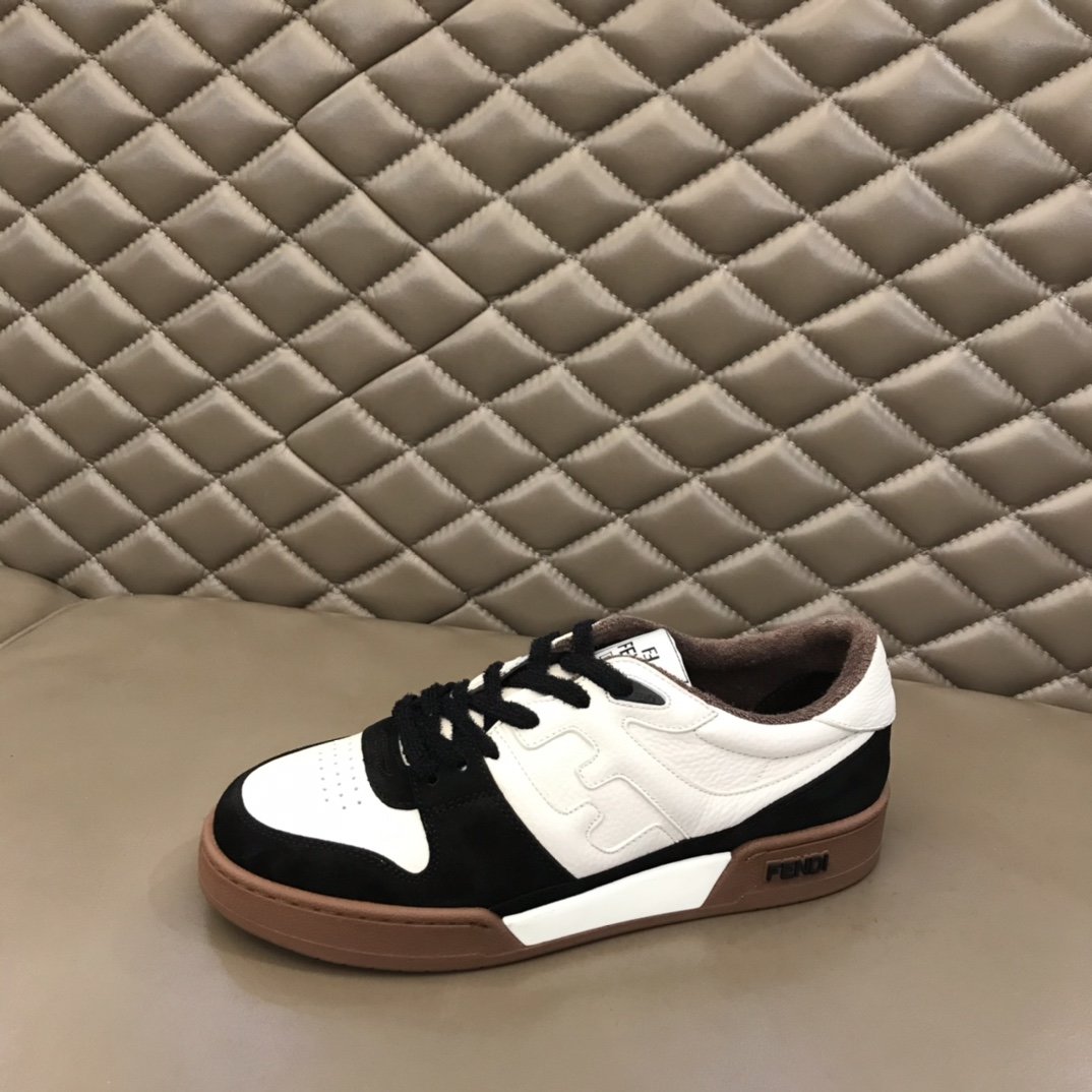 F**di FD Match Low Tops Sneakers Brown For Men 7E1493AHH2F1FZB