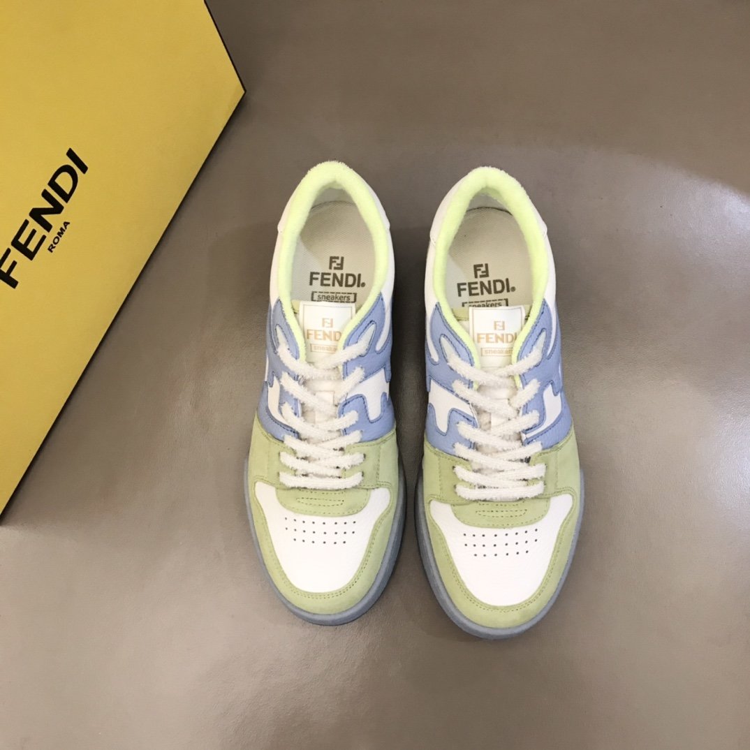 F**di FD Match Low Tops Sneakers Light Green For Men