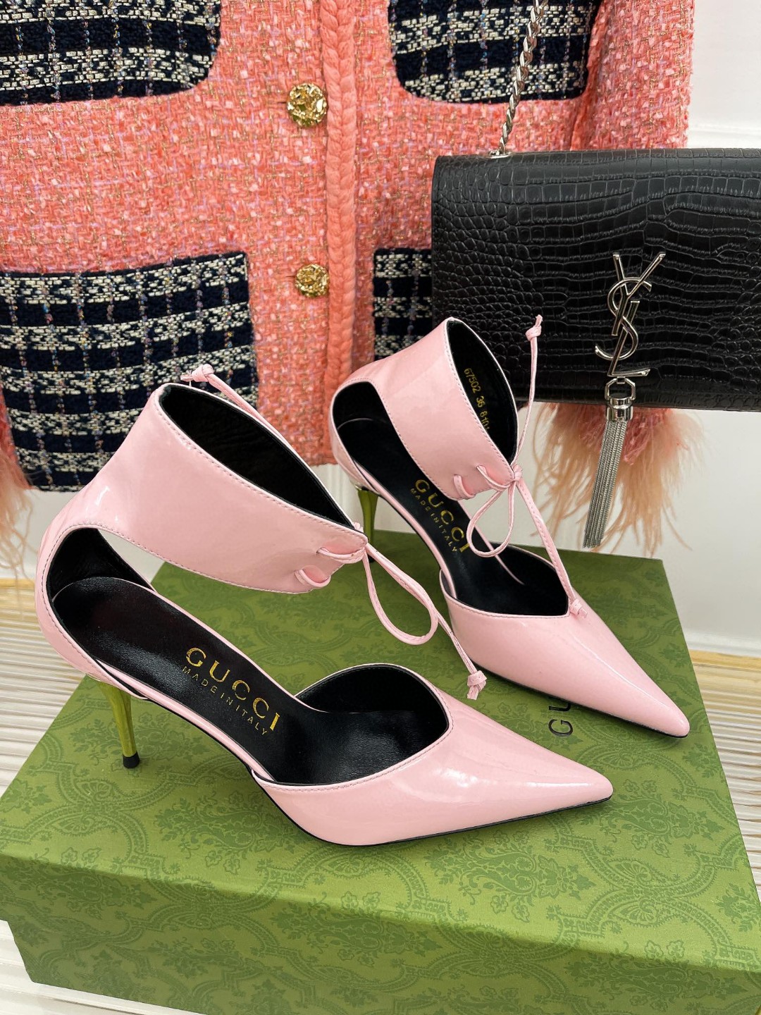 Gvc*1 High Heel Patent Pump Pink For Women