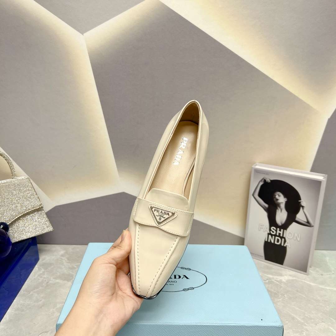 Pra*a Patent Loafers White For Women
