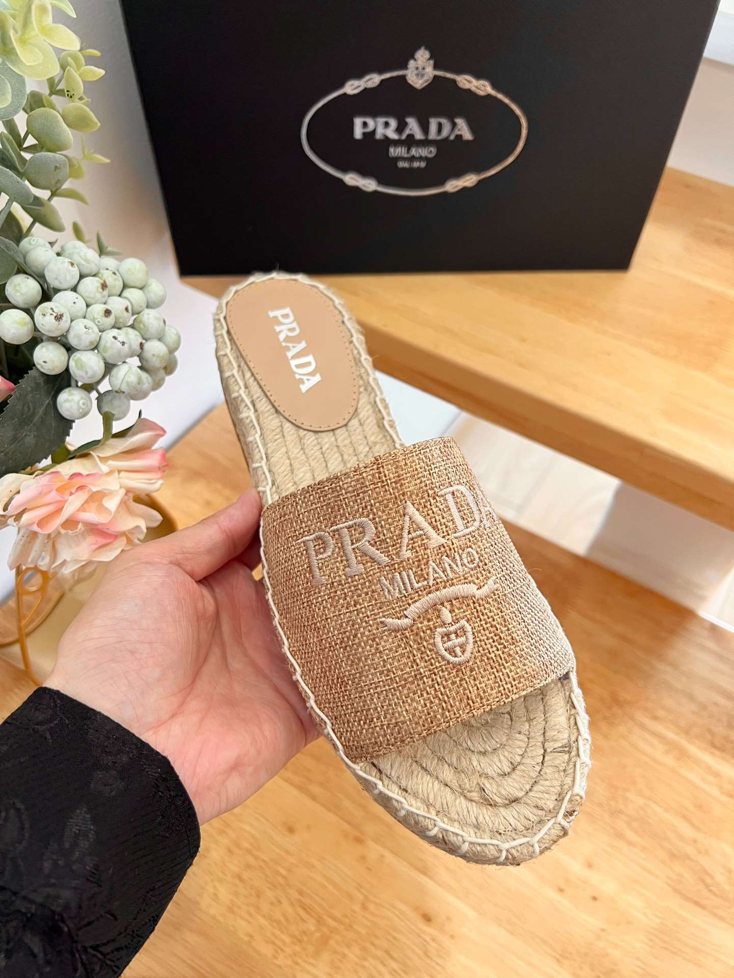 Pra*a Fabric Espadrilles Brown For Women
