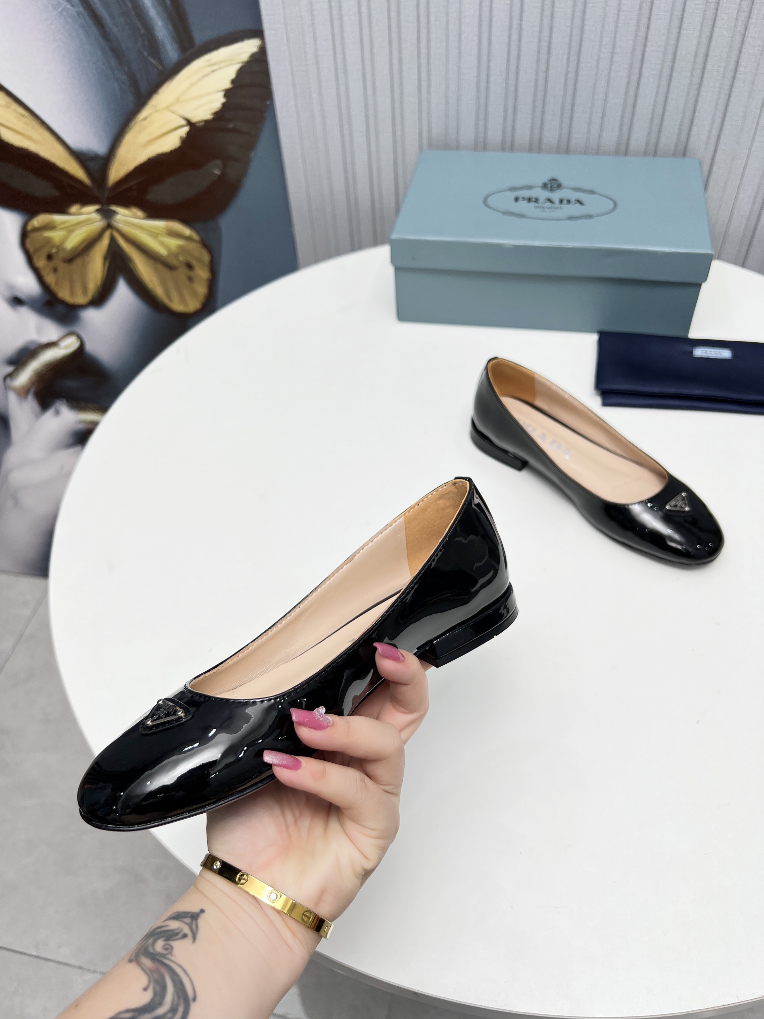 Pra*a Patent Ballerinas Black For Women 1F200N_069_F0002_F_015