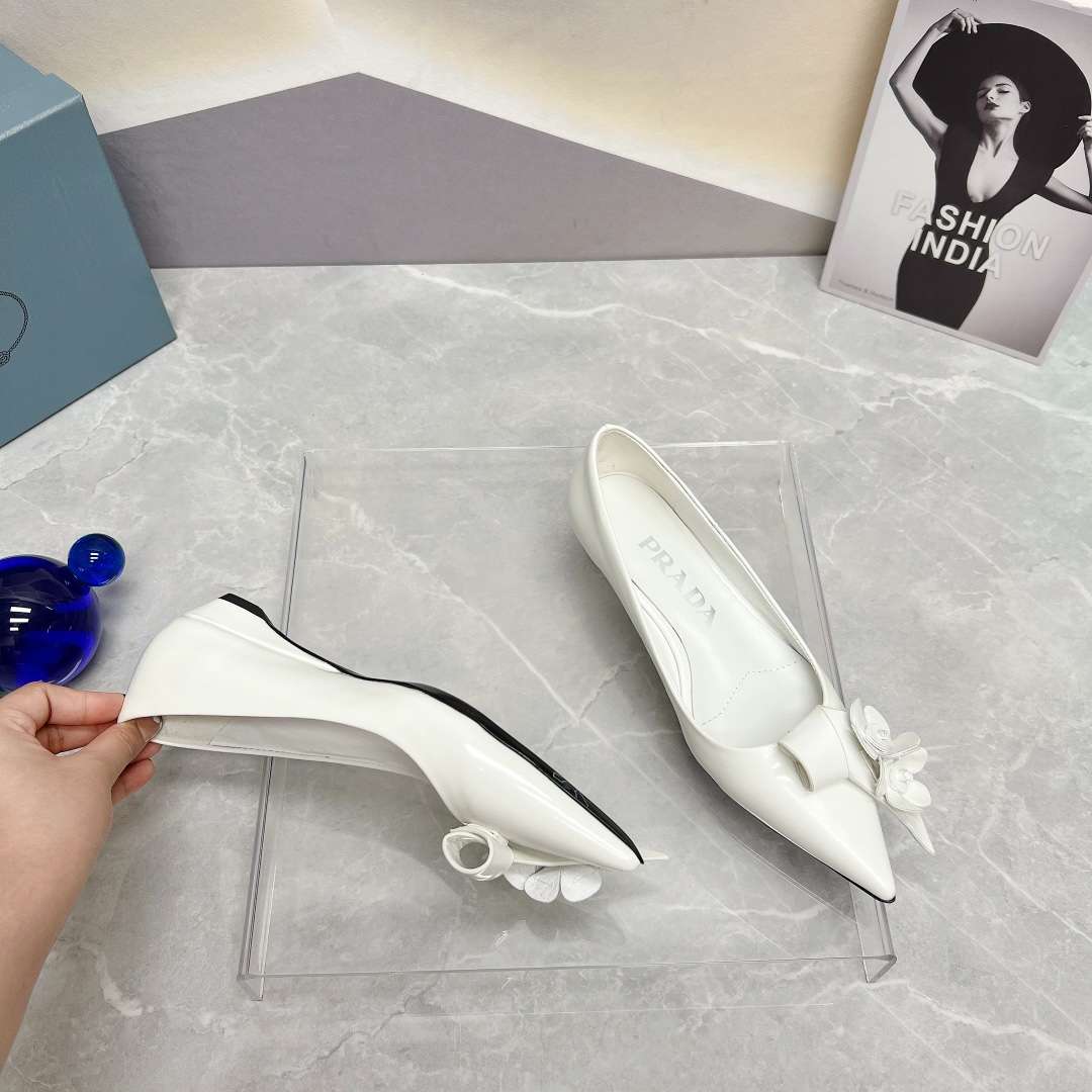 Pra*a Patent Pumps White For Women