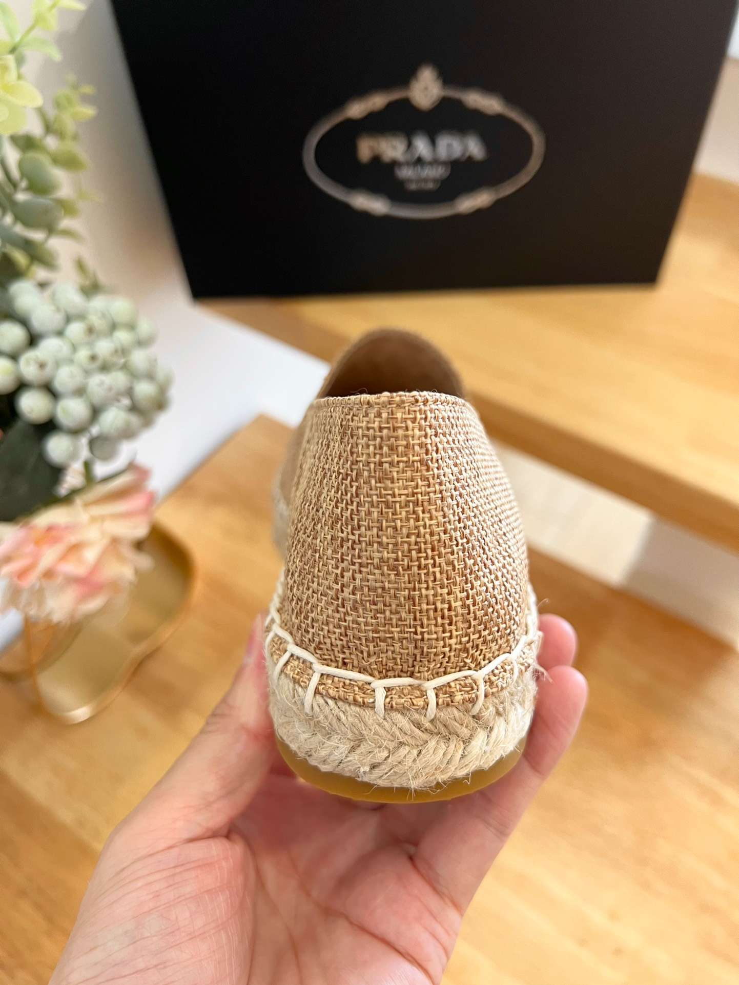 Pra*a Linen Espadrilles Brown For Women