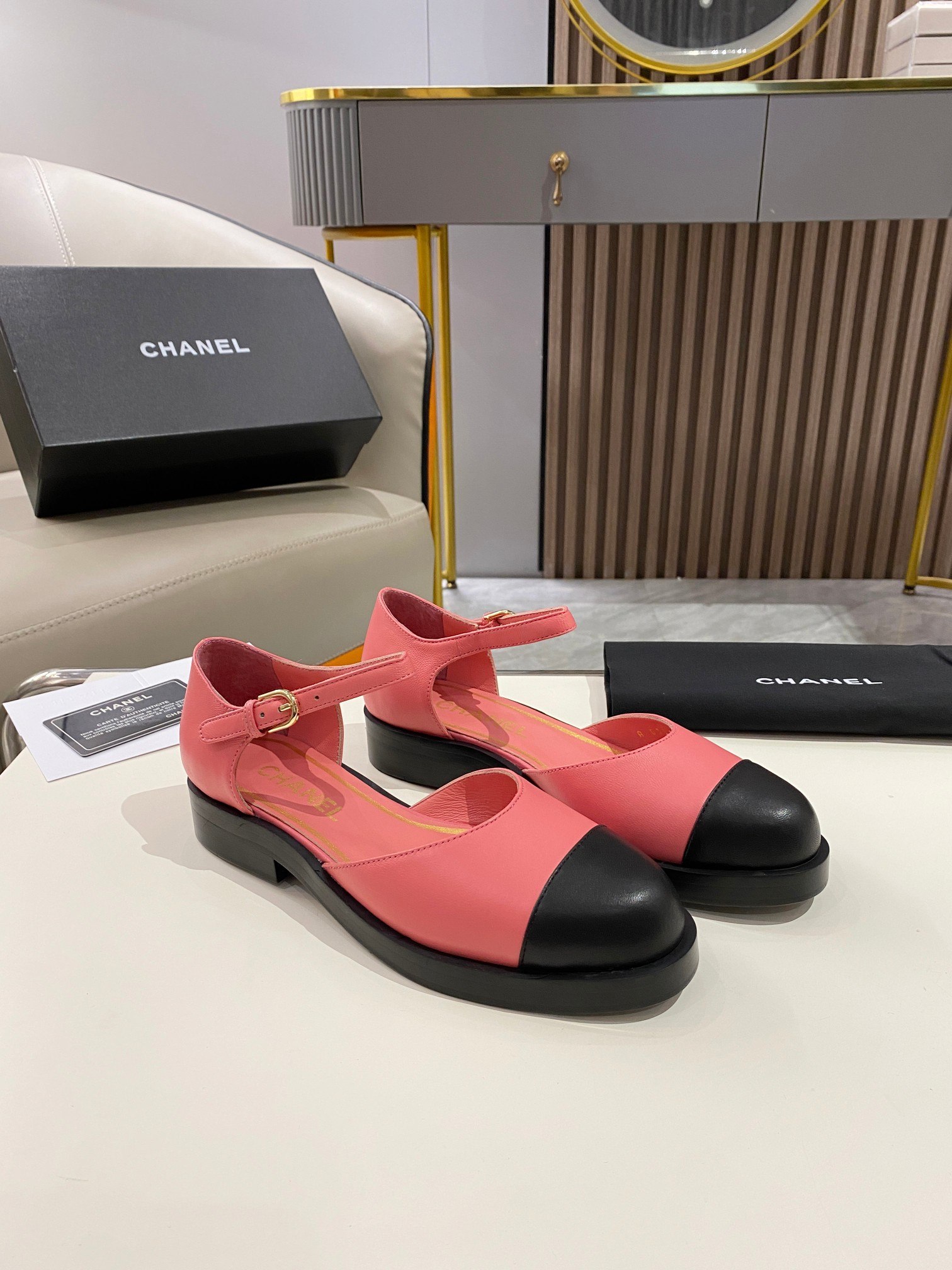 Ch**el Mary Janes Pink For Women