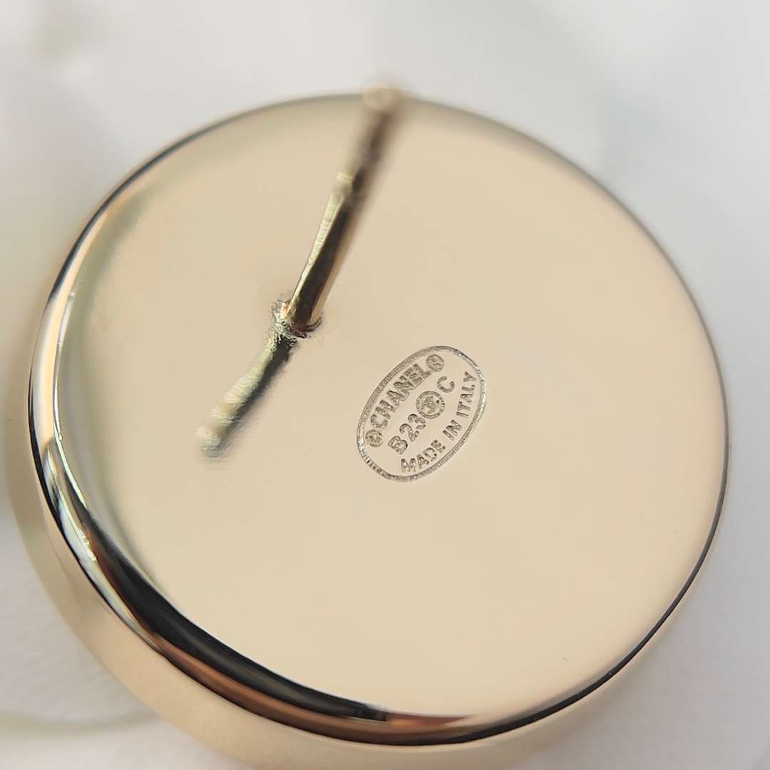 Ch**el Round Earrings Black For Women