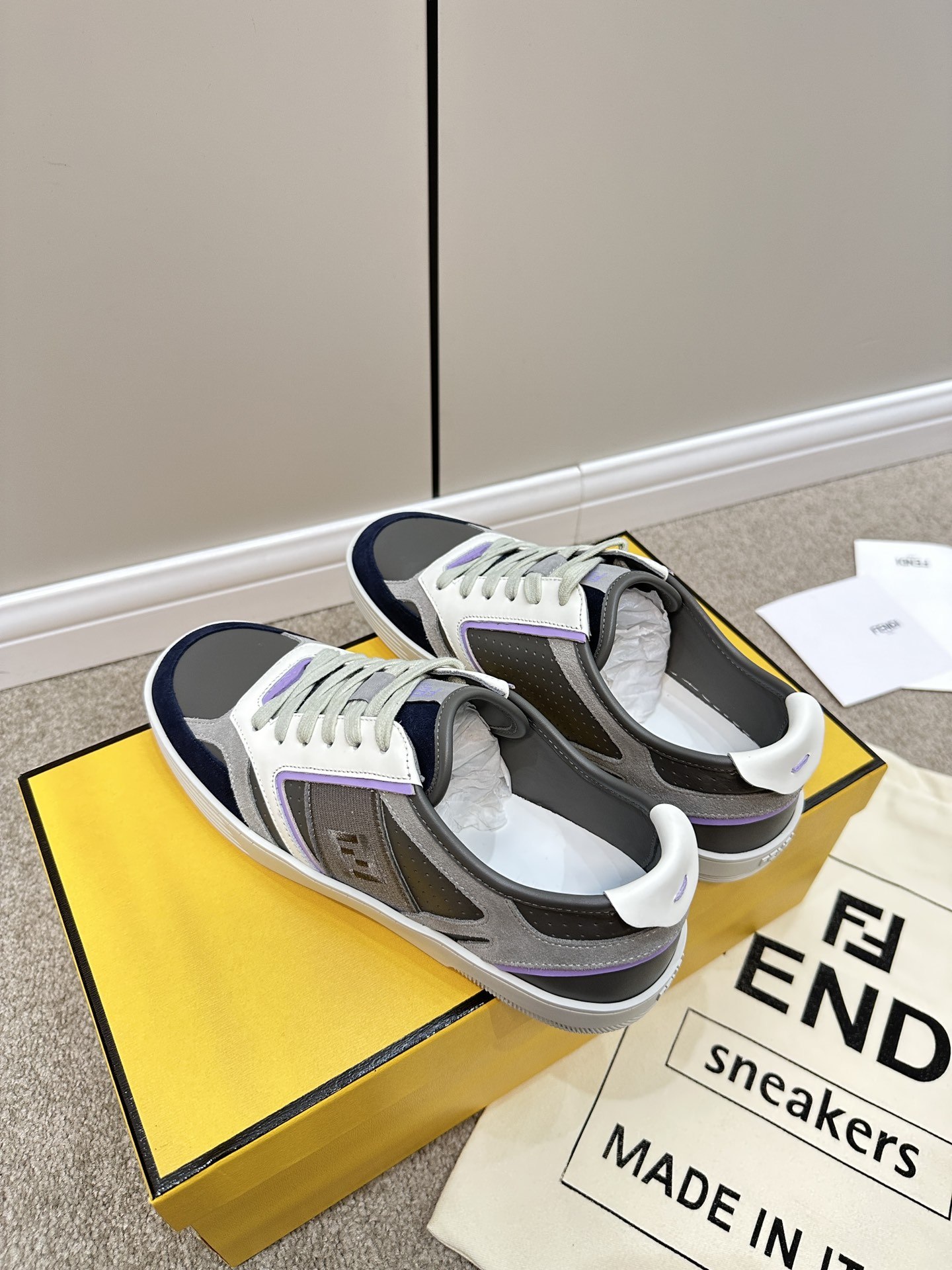 F**di Lace-Up Sneakers Black For Women