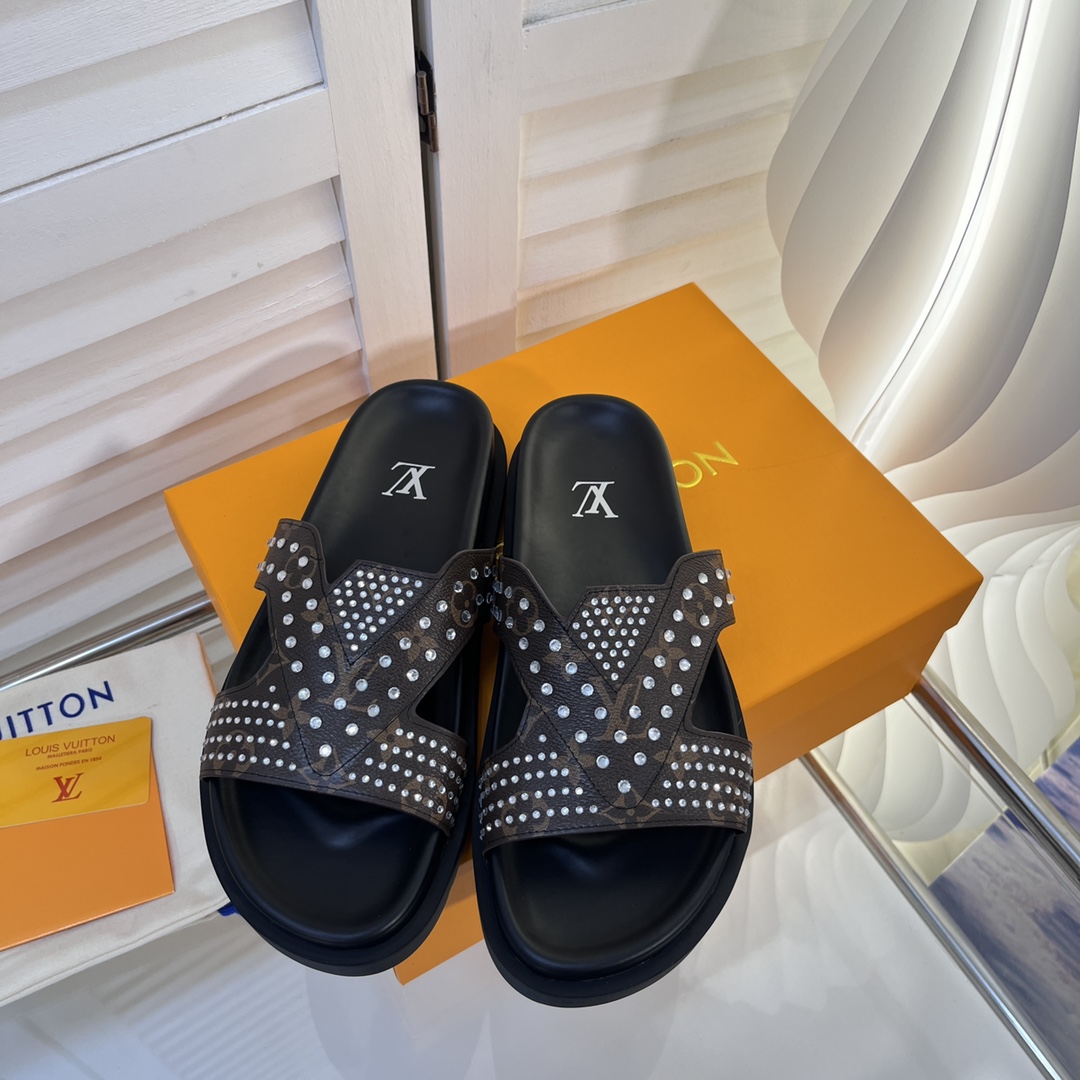 L0vis Vvtt0n Oasis Mule LV Black For Women