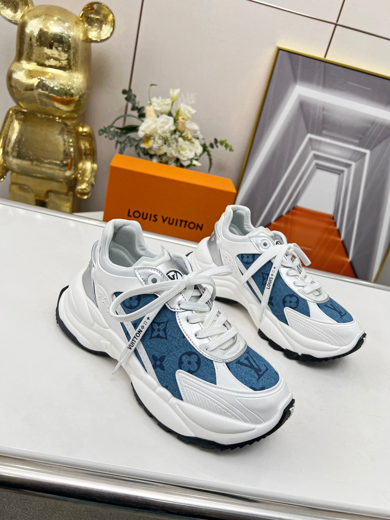 L0vis Vvtt0n Run 55 Sneaker Blue For Women 1ABHQF