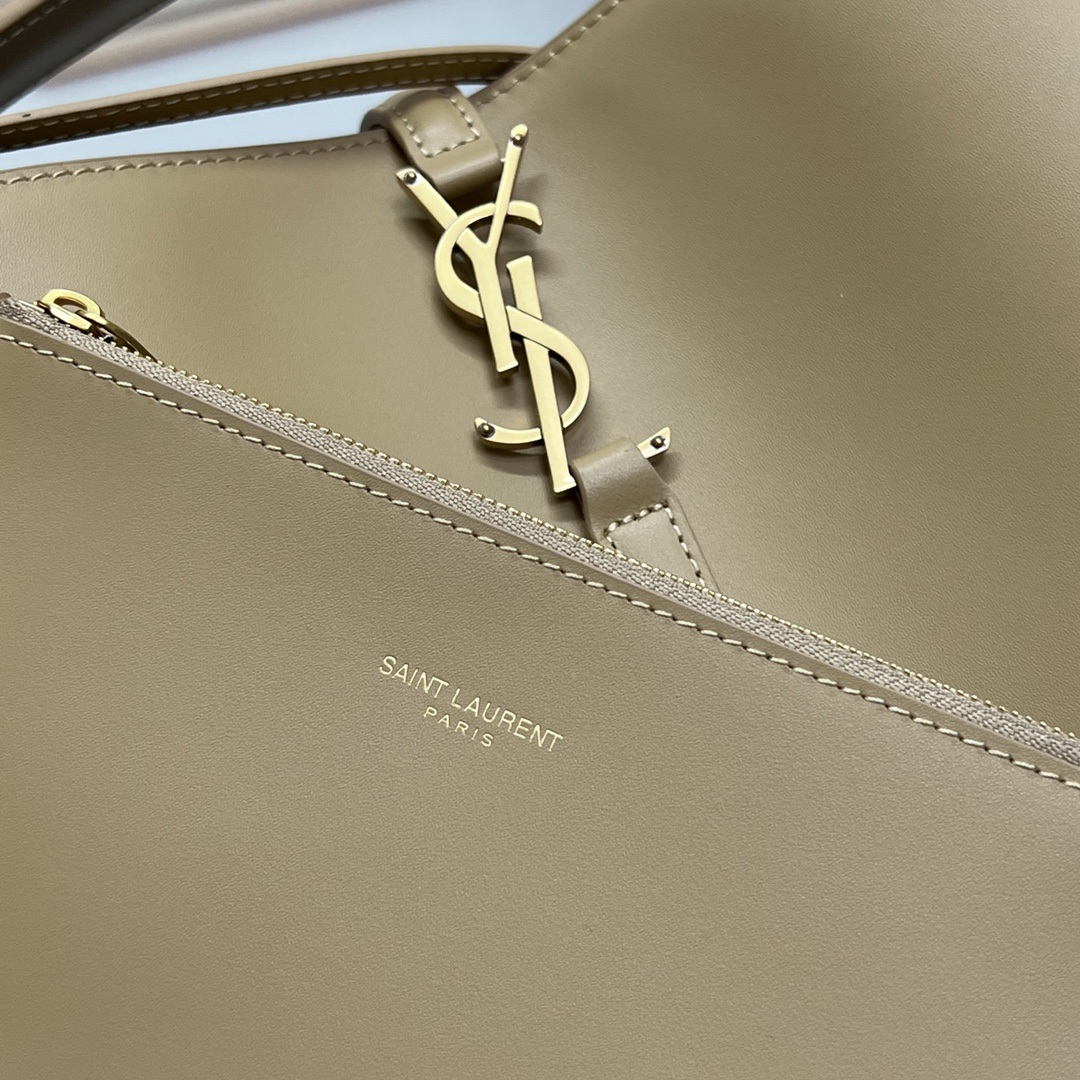 Sa1nt Lau*nt Le 37 In Shiny White/Brown For Women 25cm / 9.8in