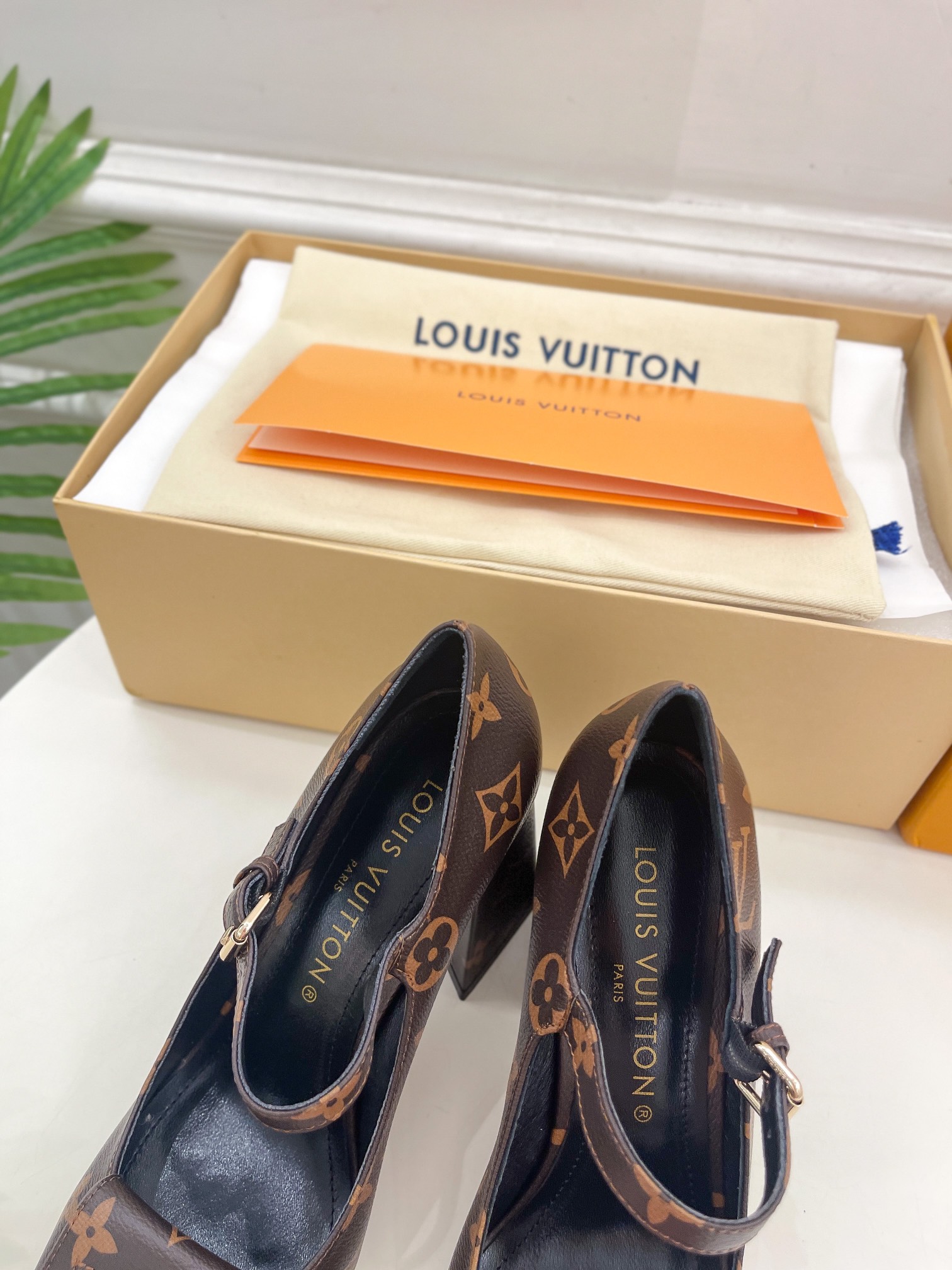 L0vis Vvtt0n Shake Pump Brown For Women 8.5 cm / 3.3-inch