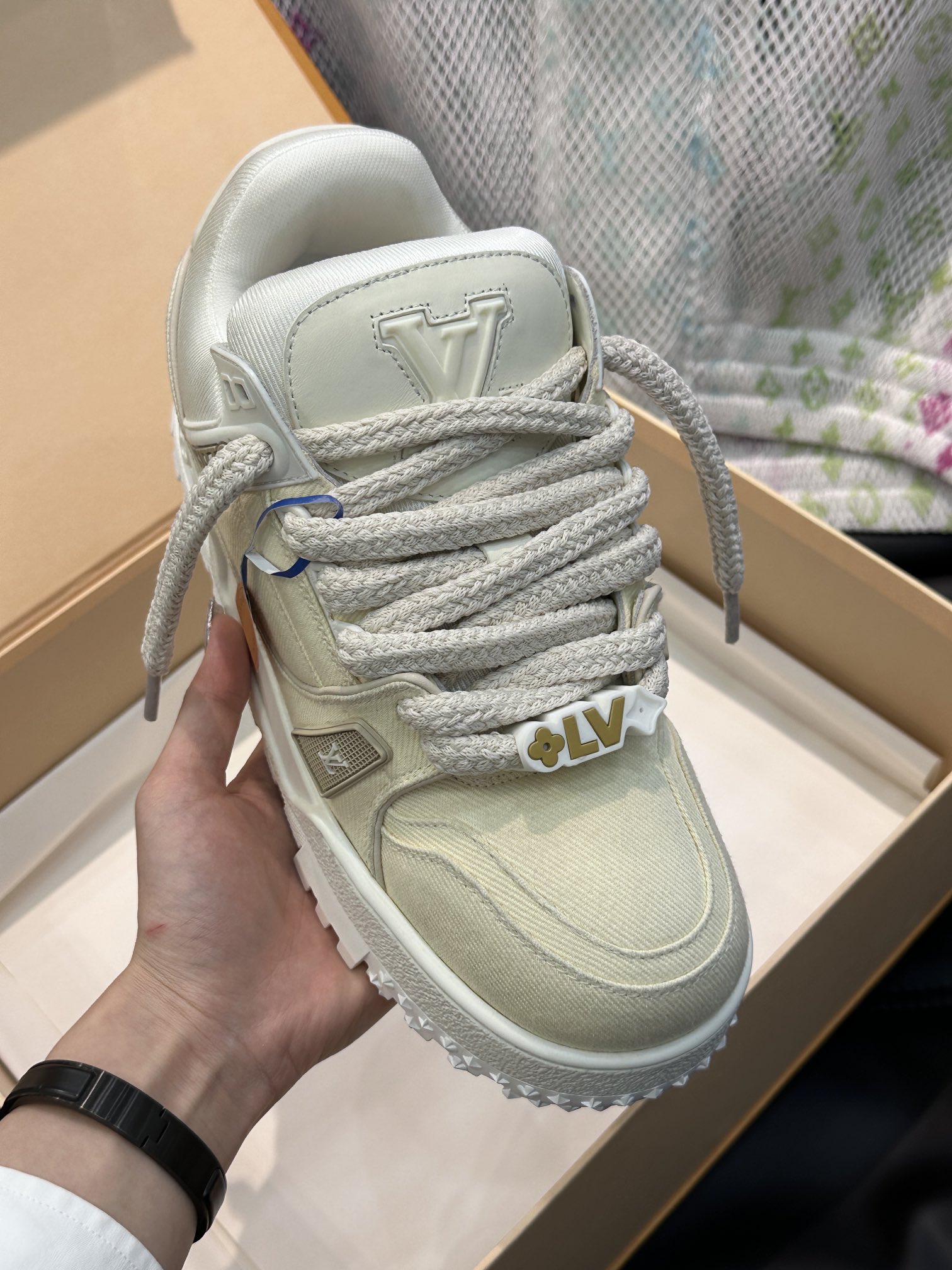 L0vis Vvtt0n Trainer Maxi Sneaker LV Beige For Women