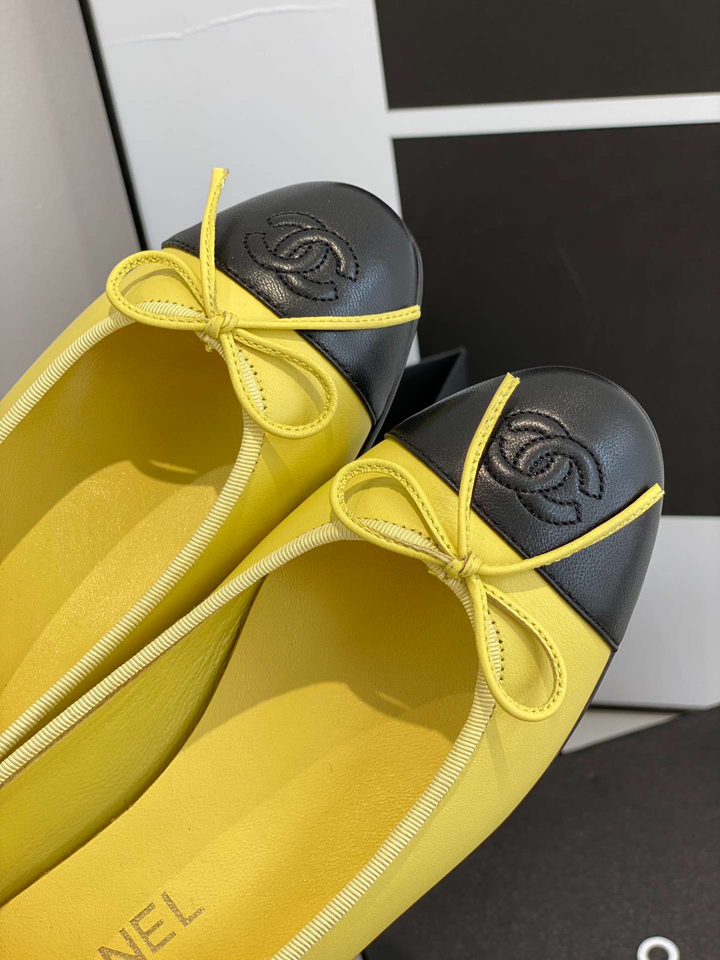 Ch**el Ballet Flats Yellow For Women