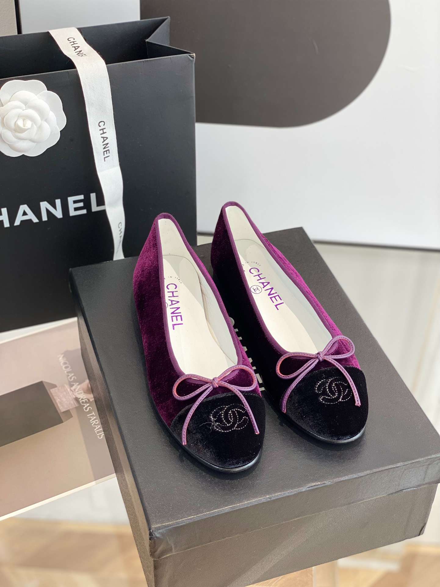 Ch**el Ballet Flats Purple For Women