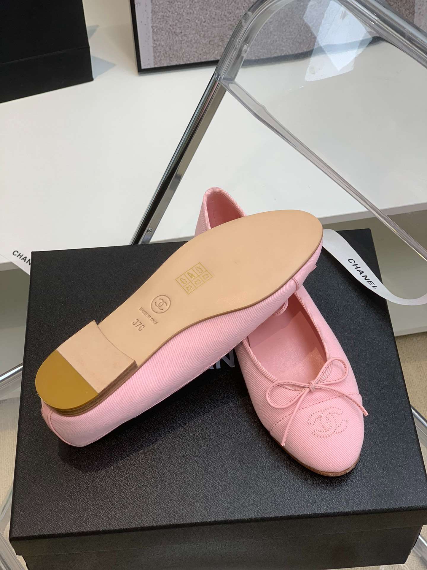 Ch**el Ballet Flats Pink For Women