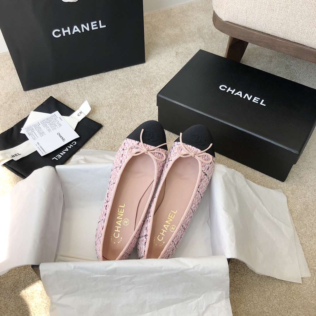 Ch**el Ballet Flats Pink For Women