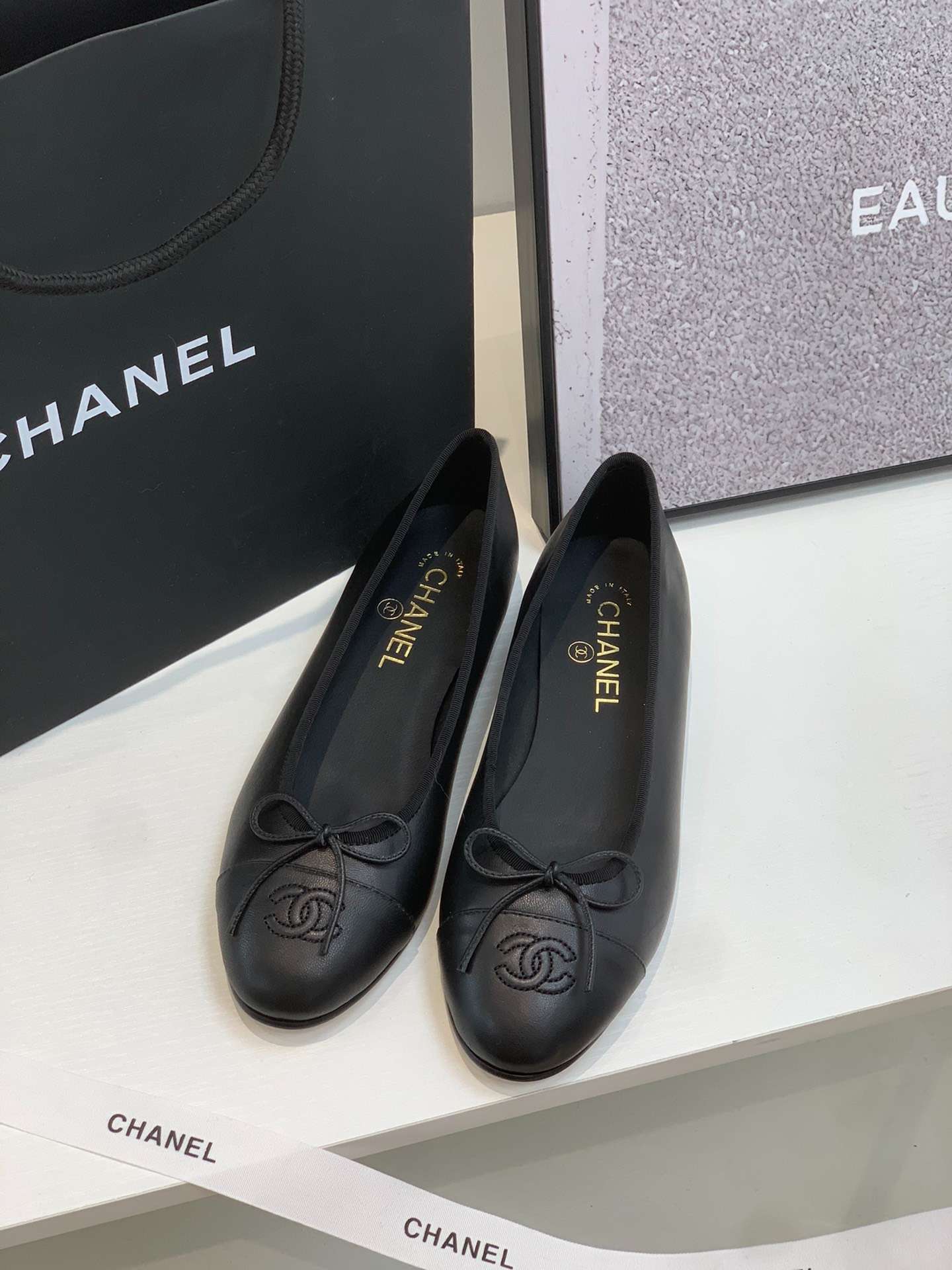 Ch**el Ballet Flats Black For Women