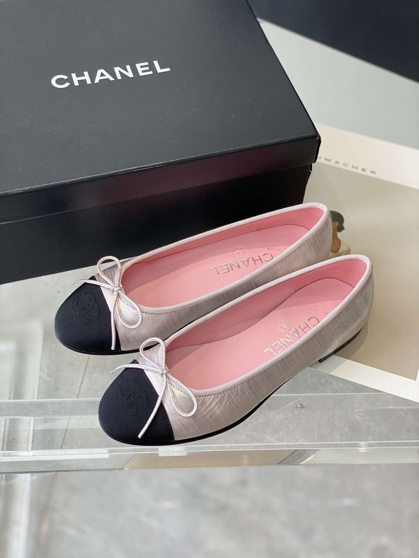 Ch**el Ballet Flats Pink For Women