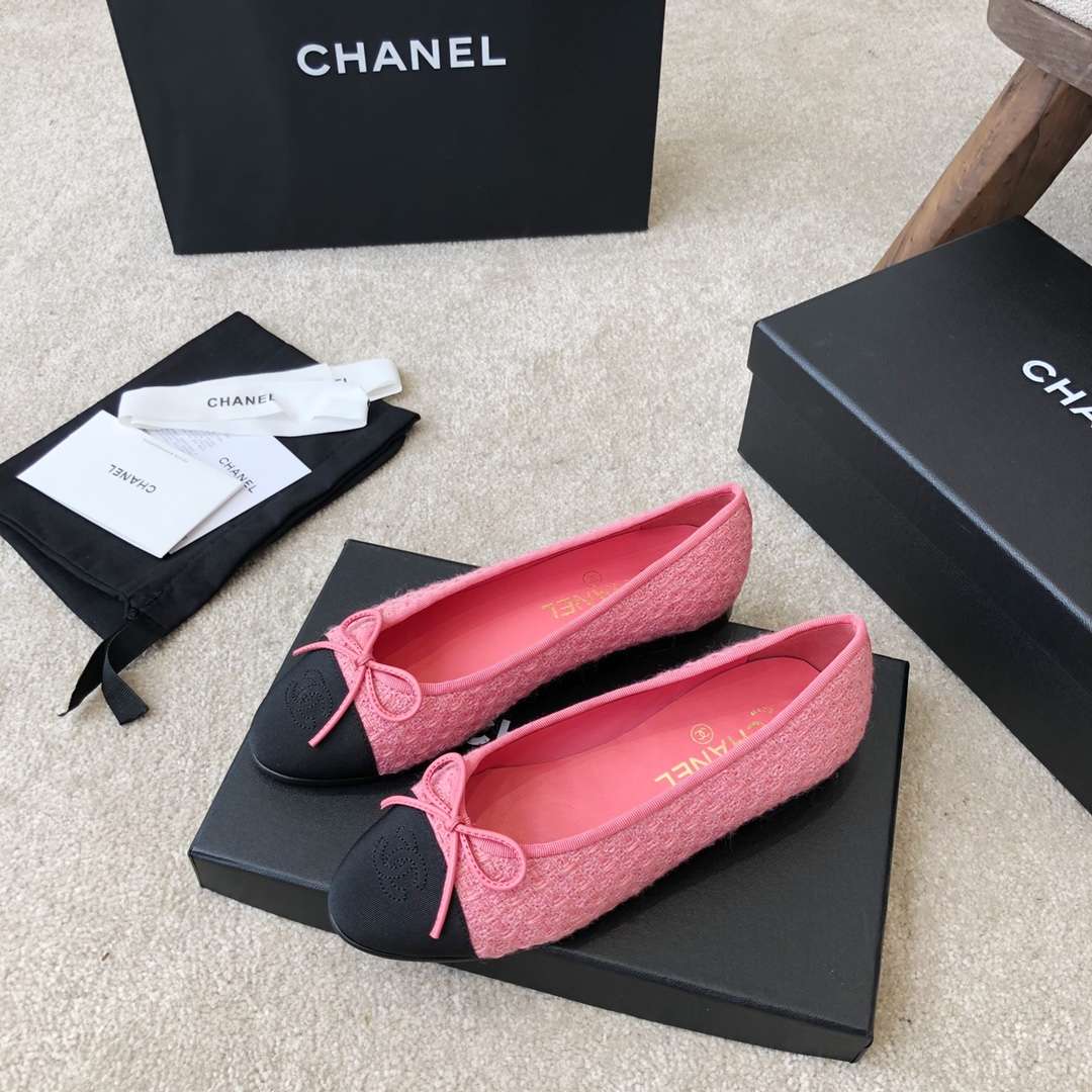 Ch**el Ballet Flats Pink For Women