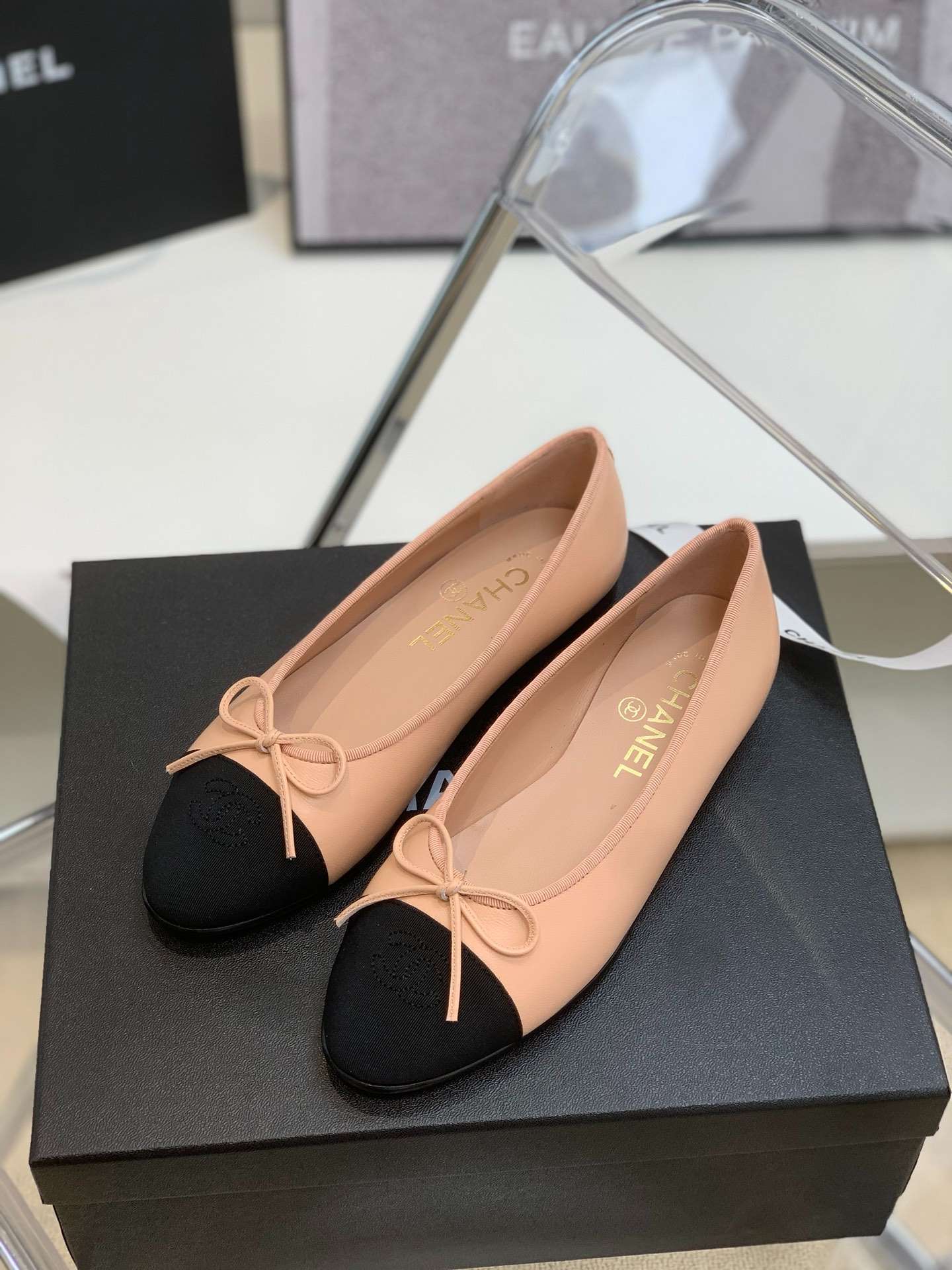 Ch**el Ballet Flats Pink For Women