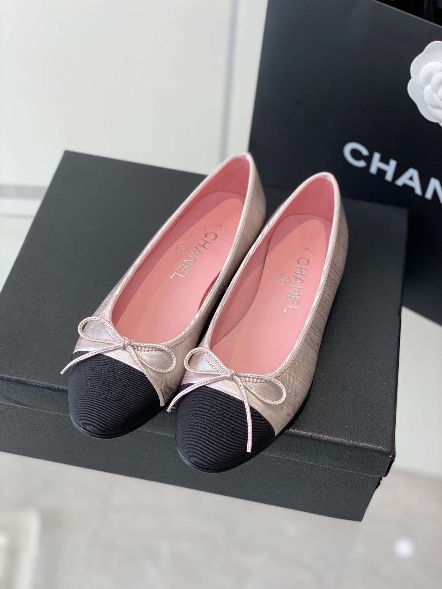 Ch**el Ballet Flats Pink For Women