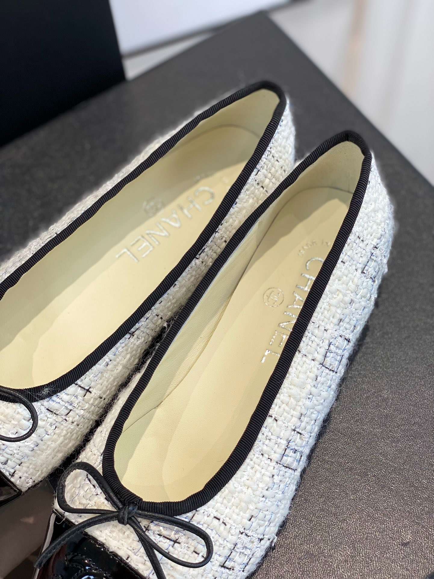 Ch**el Ballet Flats White For Women