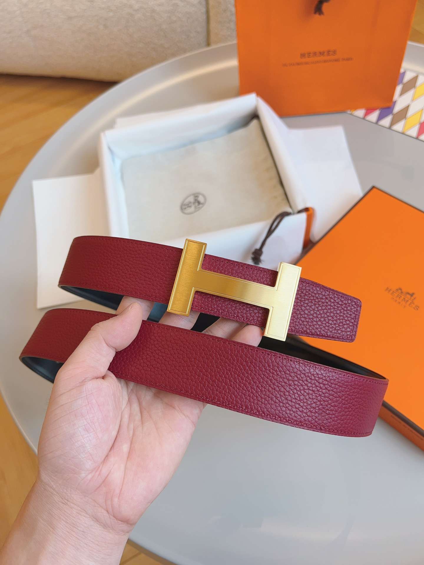 H**me5 Constance Belt Buckle Burgundy For Women