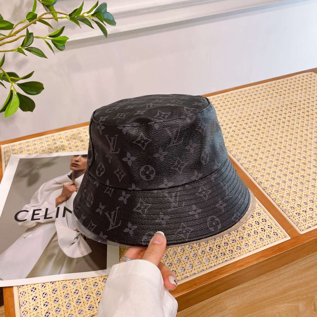 L0vis Vvtt0n Monogram Bucket Hat Black For Women