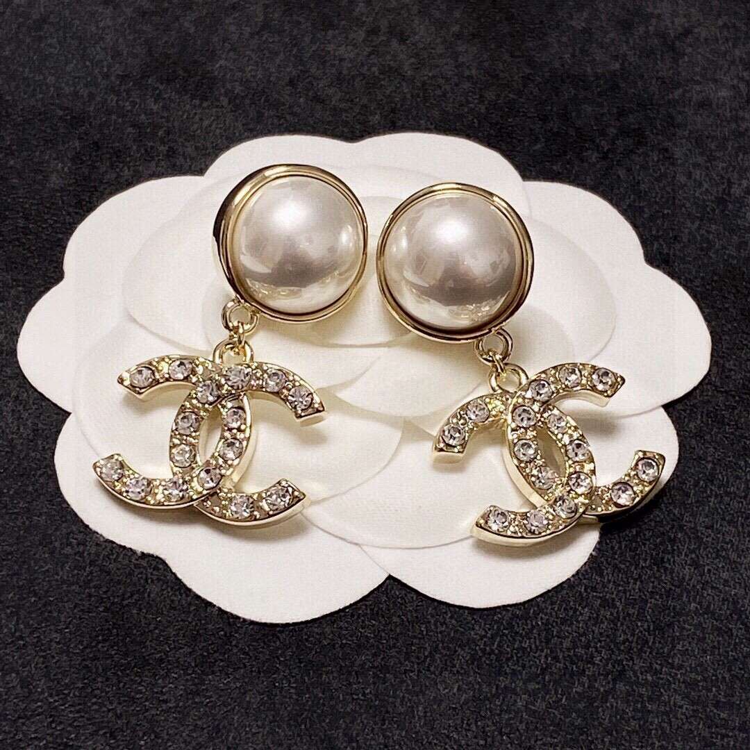 Ch**el CC Earrings Gold For Women