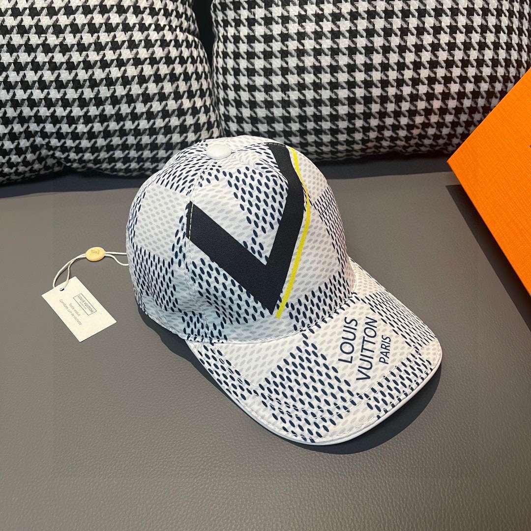 L0vis Vvtt0n Damier Rush Cap White For Men