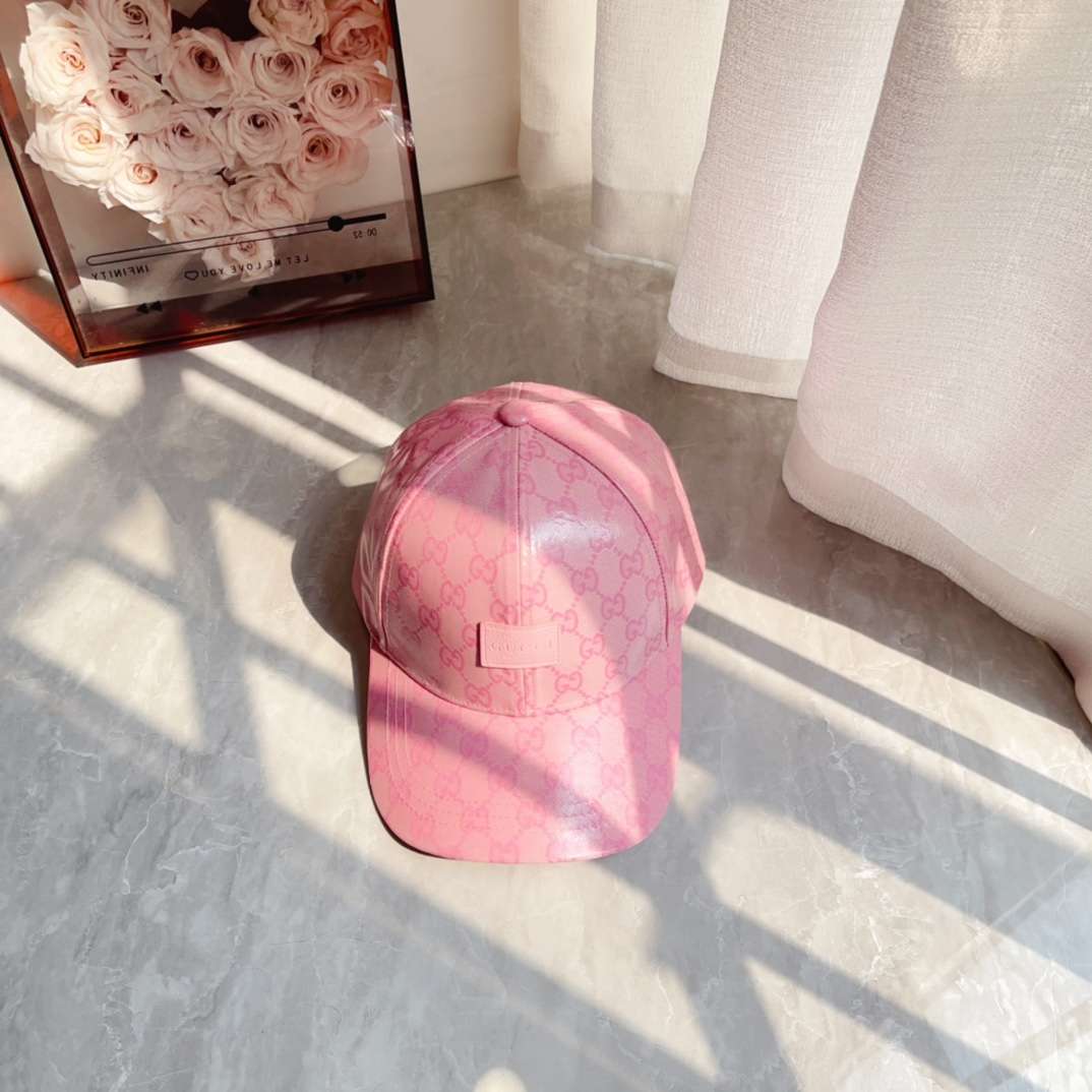 Gvc*1 GG Canvas Baseball Hat Pink For Women