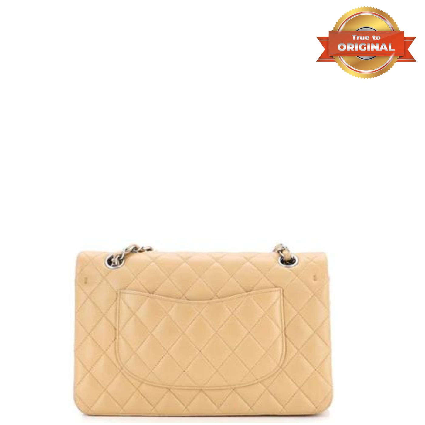 [True-to-ORIGINAL] Ch**el Classic Flap Bag Beige For Women 10.2in/26cm A01112