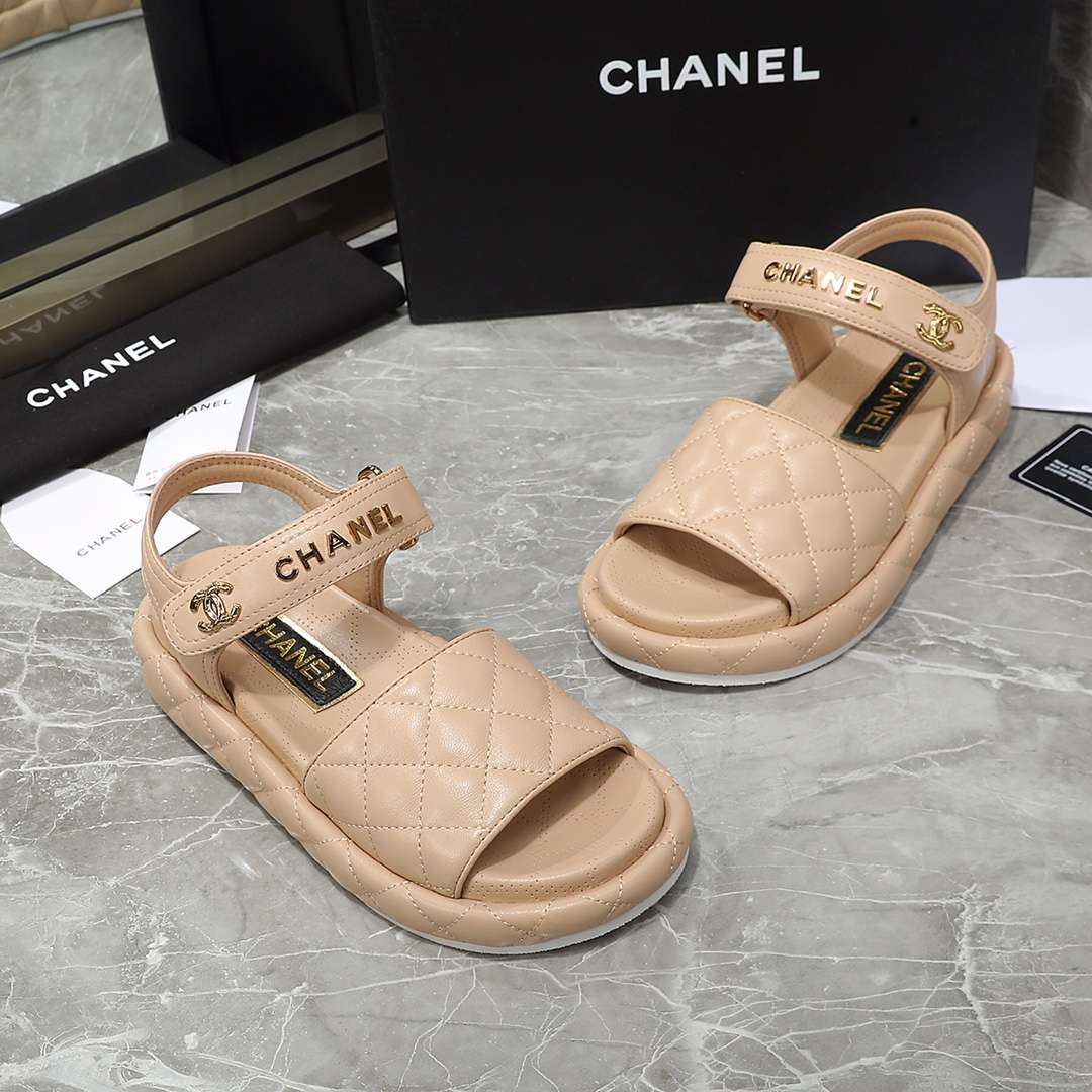 Ch**el Sandal Beige For Women