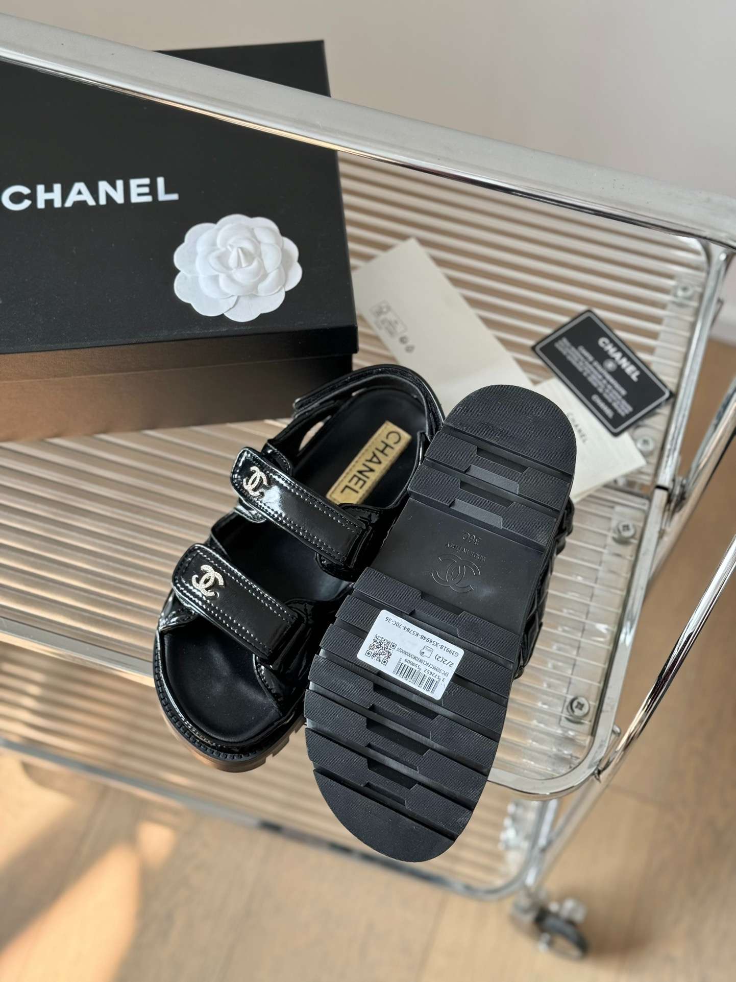 Ch**el Sandals Black For Women