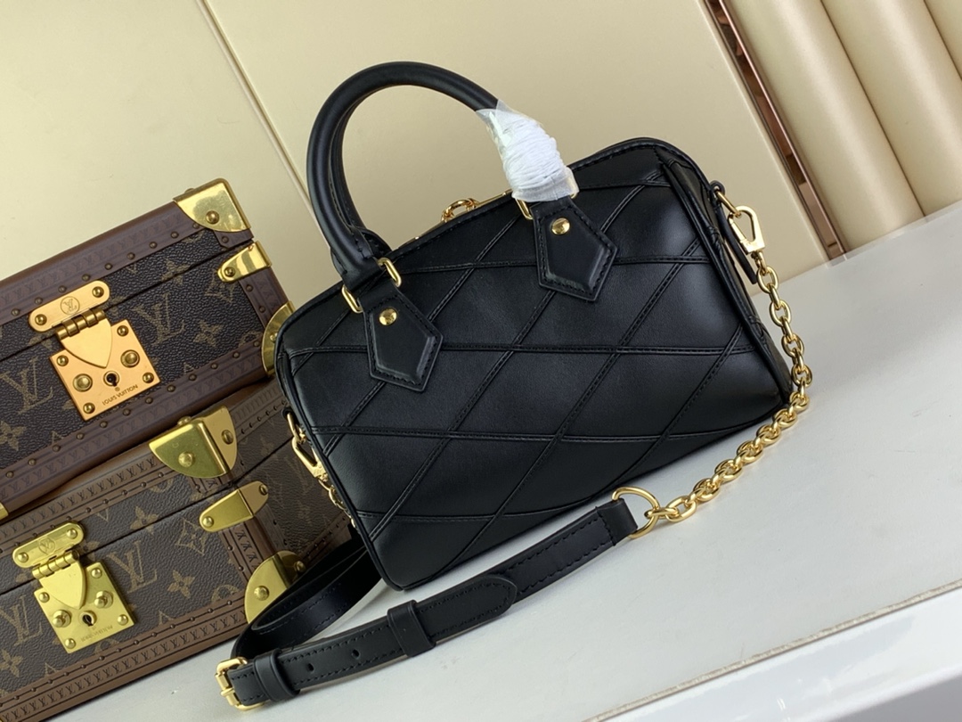 L0vis Vvtt0n Speedy Bandouliere 20 Black For Women 8 in/ 20.5 cm