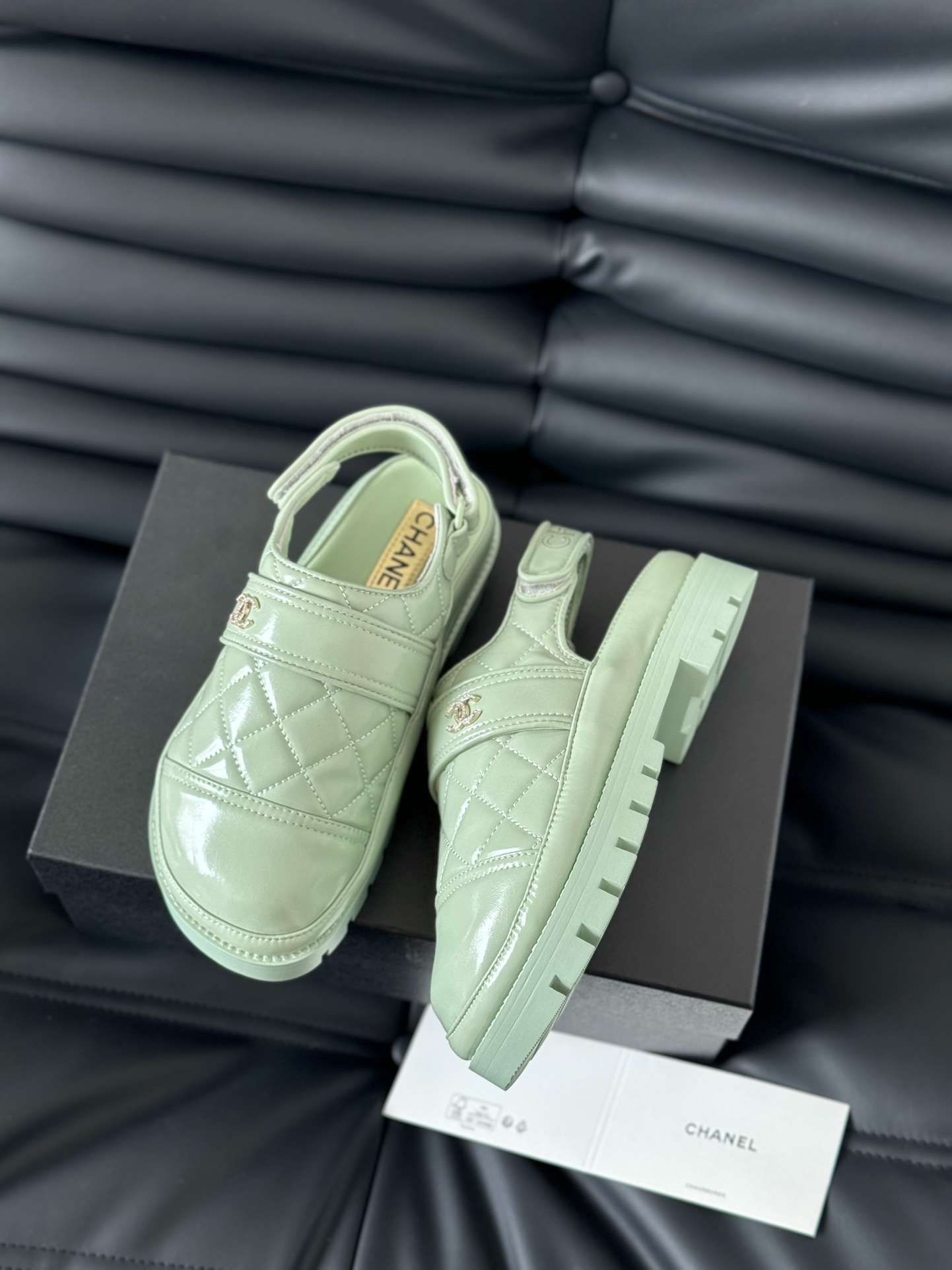 Ch**el Velcro Sandal Green For Women