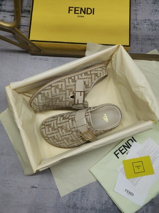 F**di Feel Mules Brown For Men