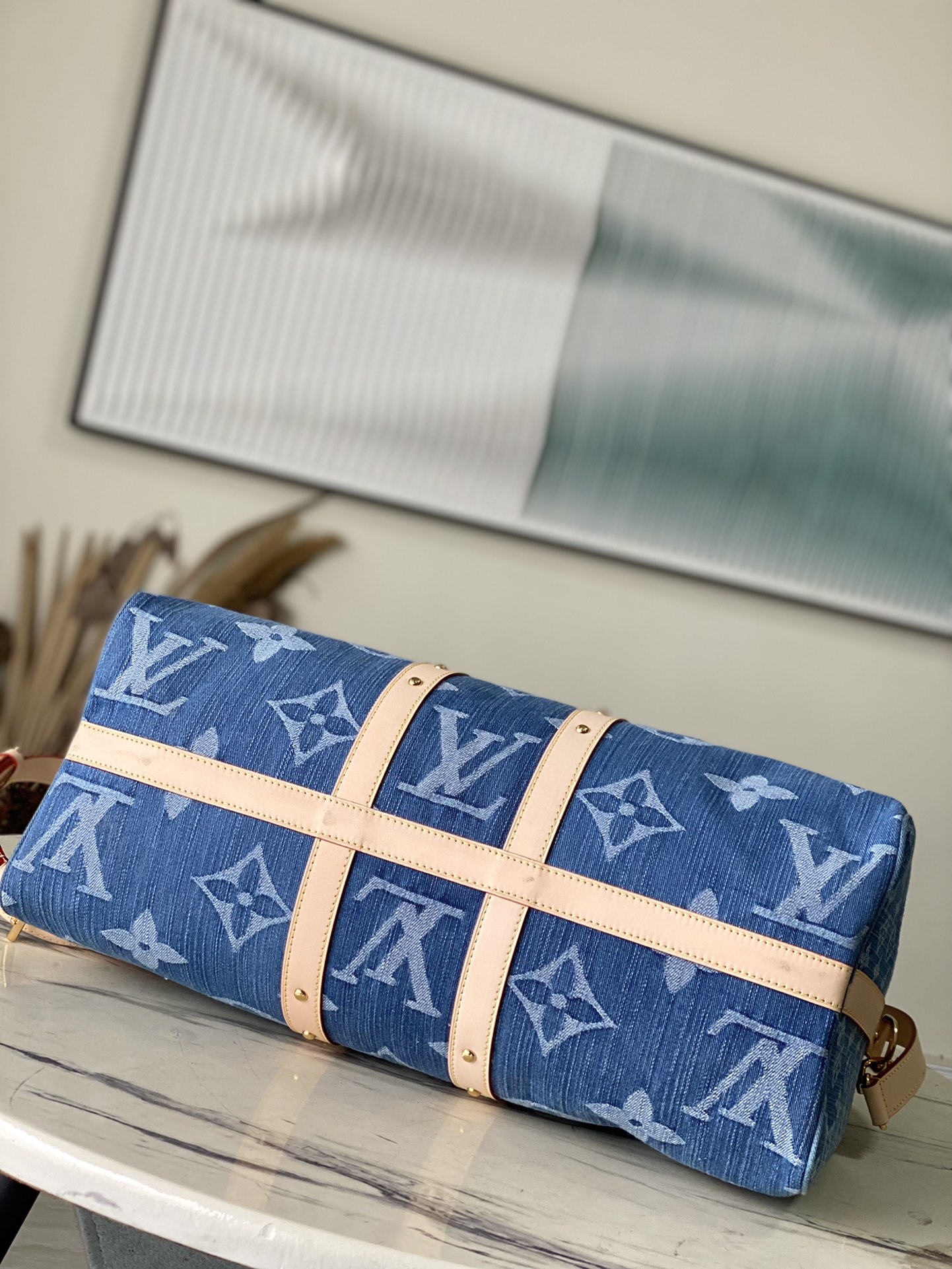 L0vis Vvtt0n Keepall Bandouliere 45 Blue 17.7in/45cm M24315