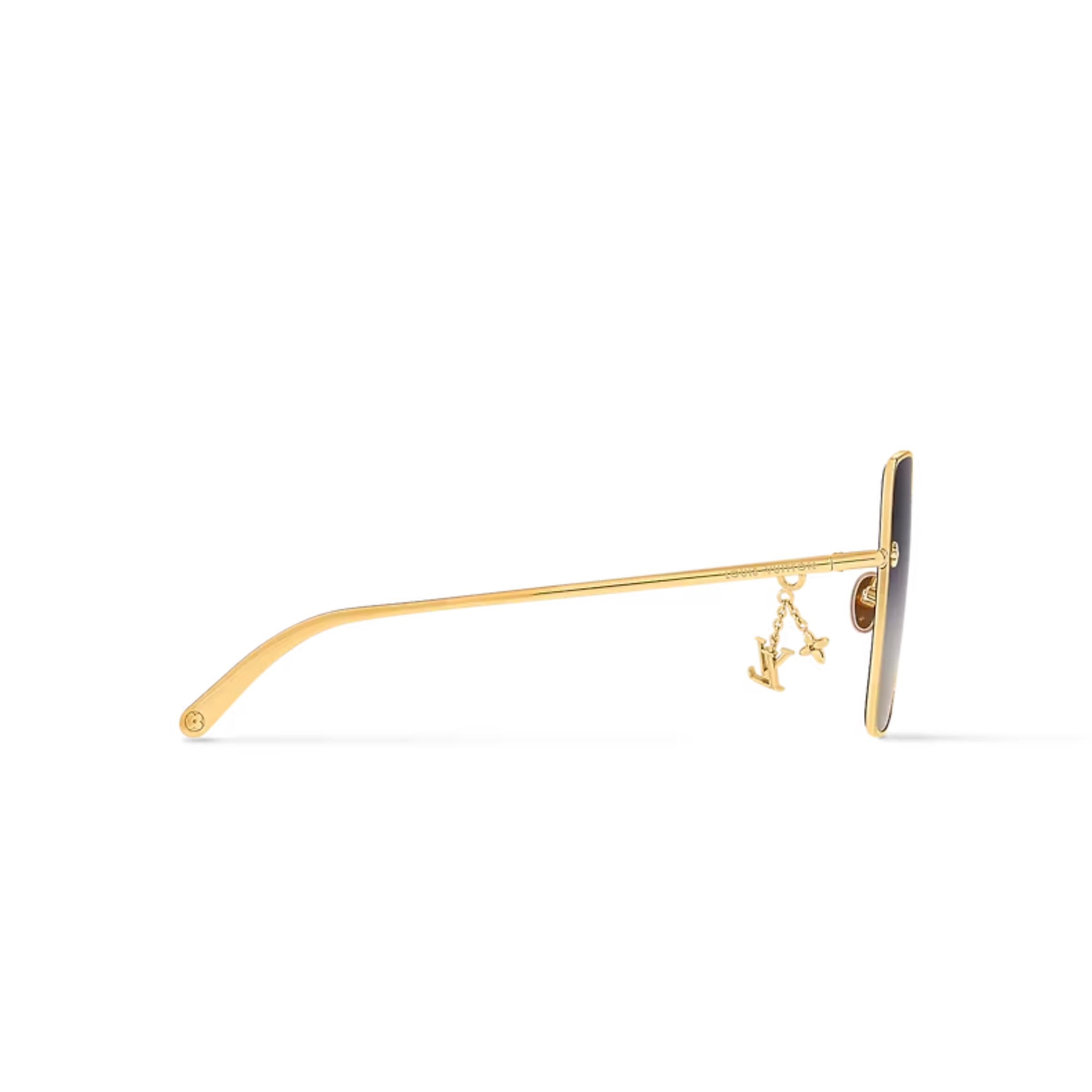 L0vis Vvtt0n Charm Square Sunglasses Gold For Women Z1718U
