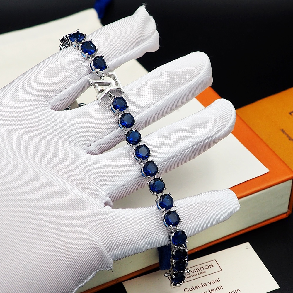 L0vis Vvtt0n Crystal Bracelet Blue For Women