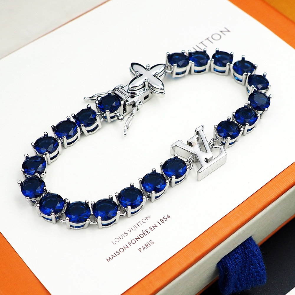 L0vis Vvtt0n Crystal Bracelet Blue For Women
